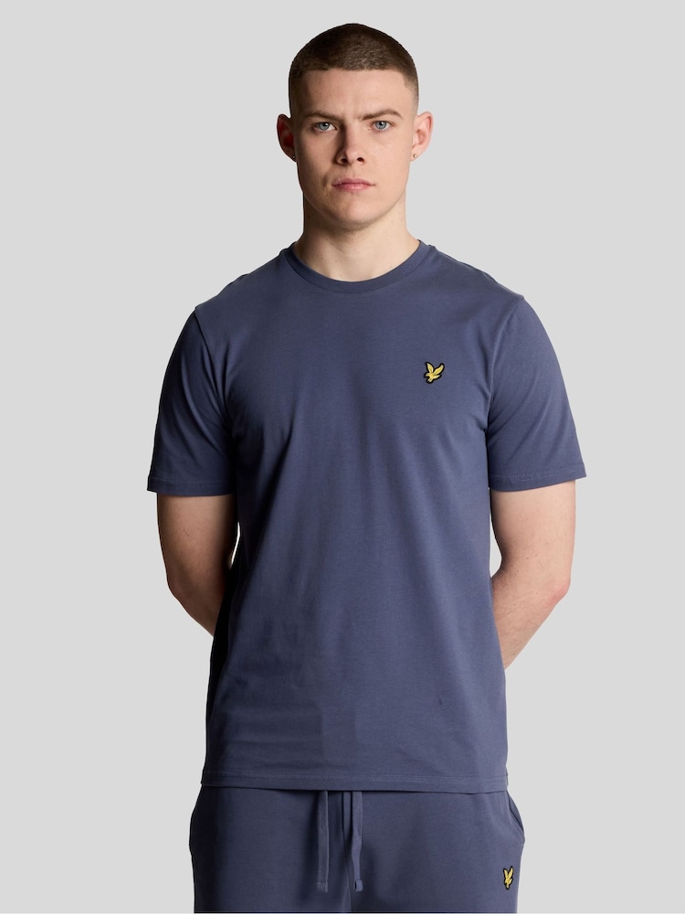 Lyle & Scott Blue Plain 100% Cotton T-Shirt - Image 1 of 5