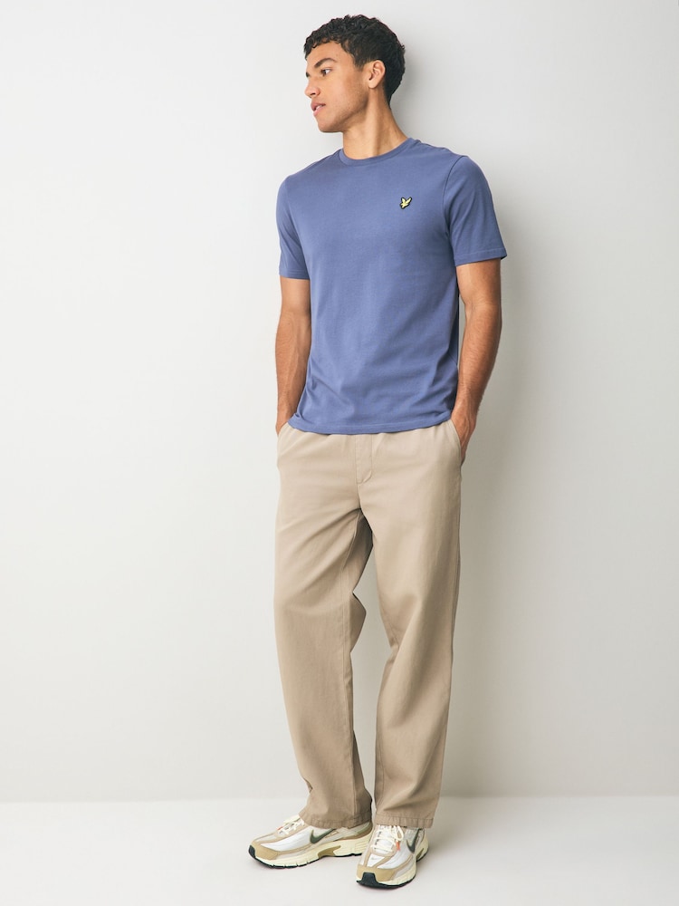 Lyle & Scott Blue Navy Crew Neck Cotton T-Shirt - Image 2 of 5 Lyle & Scott Blue Navy Crew Neck Cotton T-Shirt - Image 2 of 5