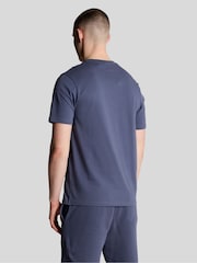 Lyle & Scott Blue Plain 100% Cotton T-Shirt - Image 3 of 5