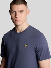Lyle & Scott Blue Plain 100% Cotton T-Shirt - Image 4 of 5