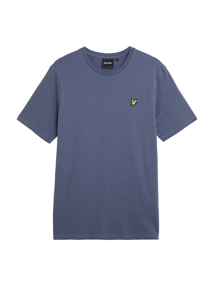 Lyle & Scott Blue Navy Crew Neck Cotton T-Shirt - Image 5 of 5 Lyle & Scott Blue Navy Crew Neck Cotton T-Shirt - Image 5 of 5