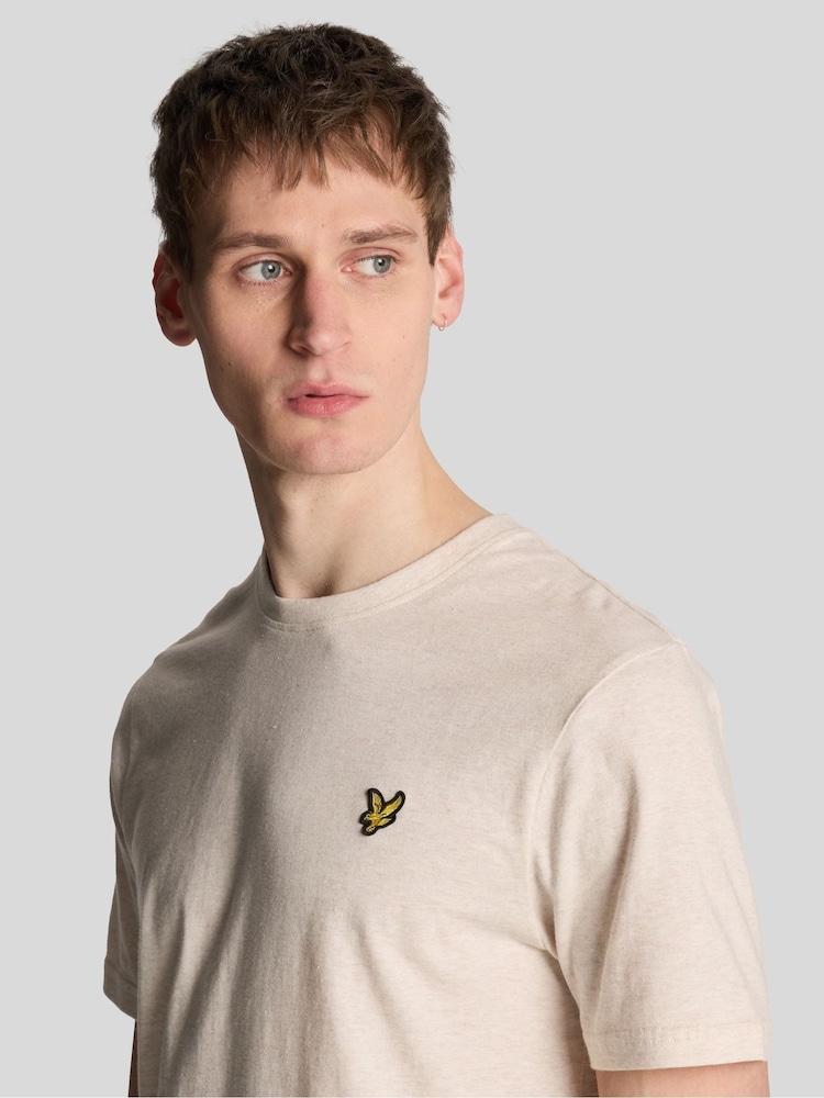 Lyle & Scott Natural Heather 100% Cotton T-Shirt - Image 4 of 5
