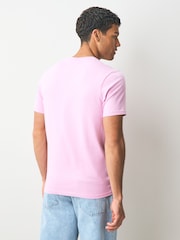 Lyle & Scott Pink Plain 100% Cotton T-Shirt - Image 3 of 5