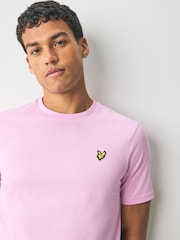 Lyle & Scott Pink Plain 100% Cotton T-Shirt - Image 4 of 5