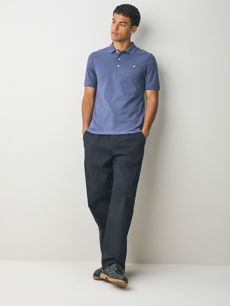 Lyle & Scott Blue Classic Polo Shirt - Image 2 of 3 Lyle & Scott Blue Classic Polo Shirt - Image 2 of 3