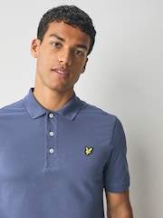 Lyle & Scott Blue Marl Classic Polo Shirt - Image 4 of 5
