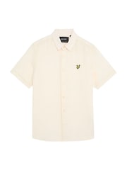 Lyle & Scott Natural Hemp Short Sleeve Shirt - Image 1 of 1