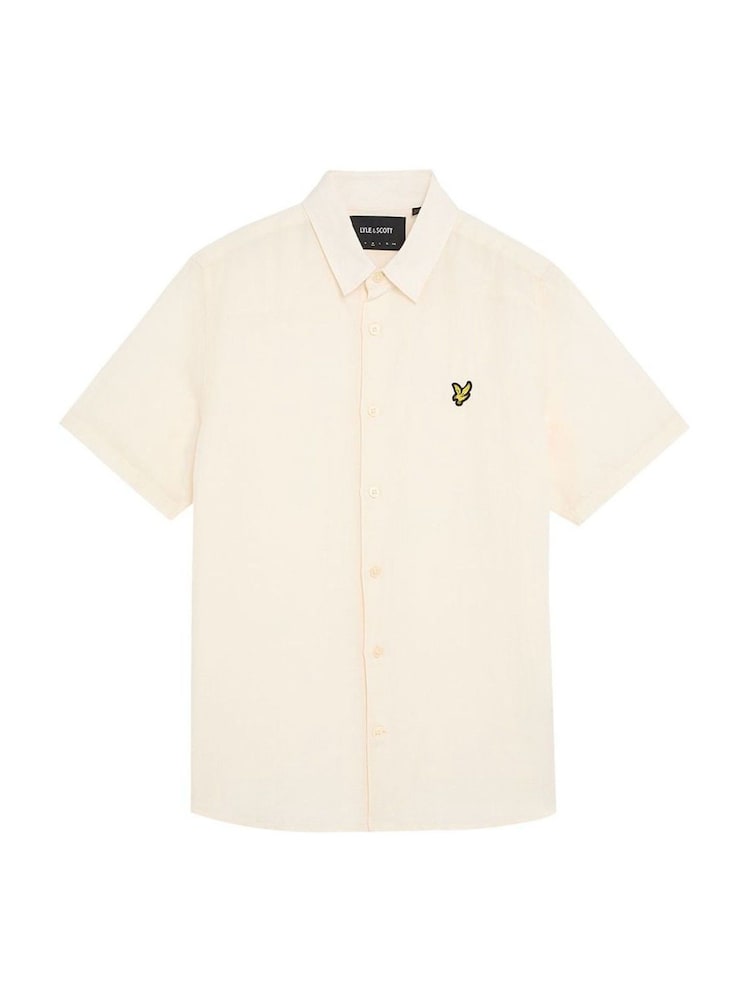Lyle & Scott Natural Hemp Short Sleeve Shirt - Image 1 of 1