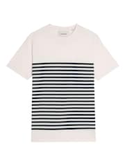Lyle & Scott Natural Stripe 100% Cotton T-Shirt - Image 1 of 1