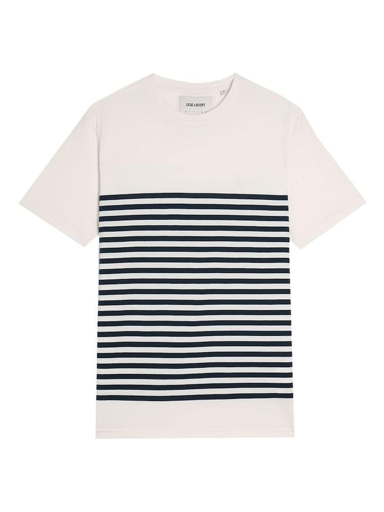Lyle & Scott Natural Stripe 100% Cotton T-Shirt - Image 1 of 1