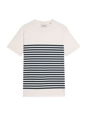 Lyle & Scott Natural Stripe 100% Cotton T-Shirt - Image 3 of 3