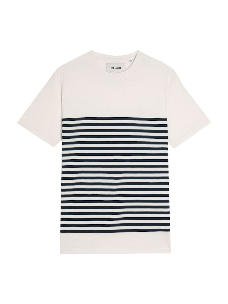 Lyle & Scott Natural Stripe 100% Cotton T-Shirt - Image 3 of 3