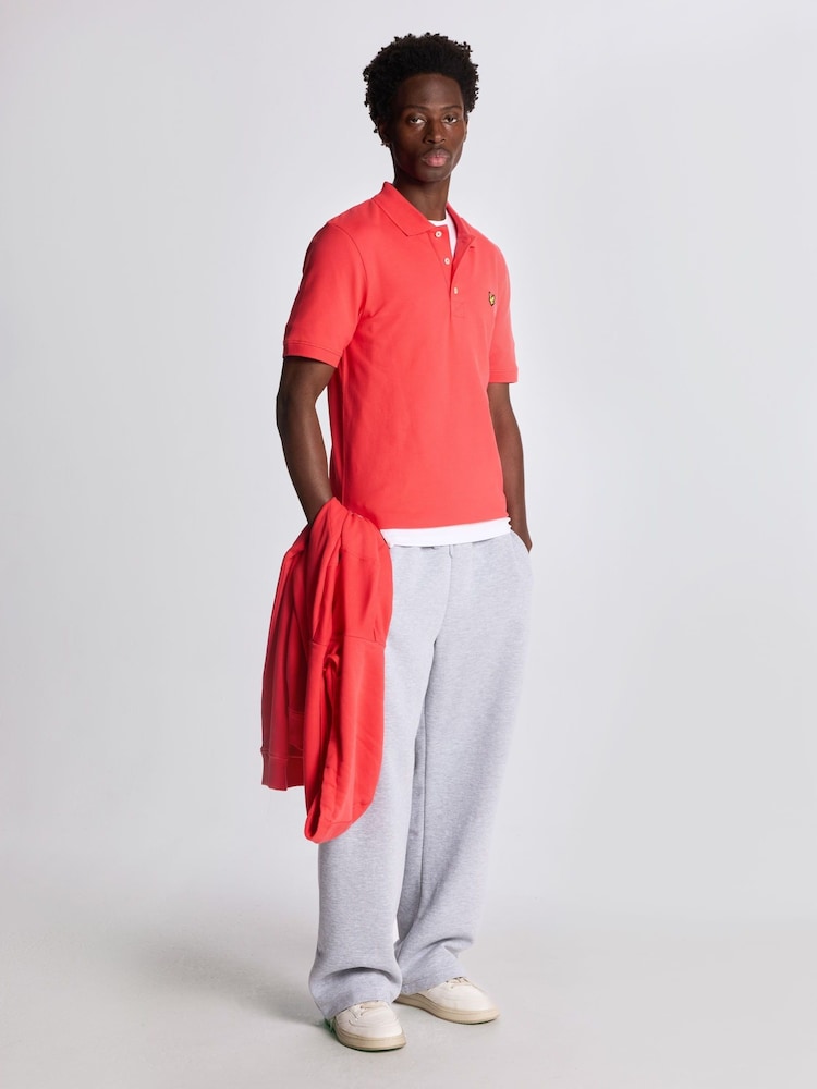 Lyle & Scott Red Plain Polo Shirt - Image 2 of 5