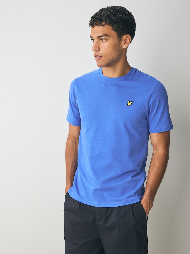 Lyle & Scott Blue Plain 100% Cotton T-Shirt - Image 1 of 5