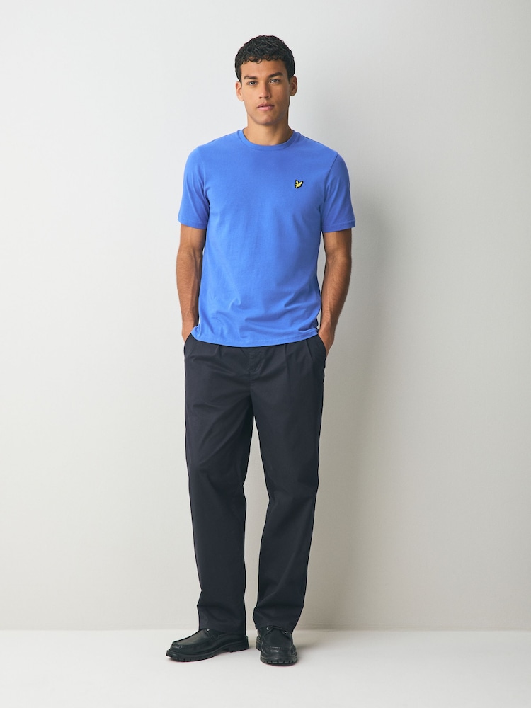 Lyle & Scott Blue Plain 100% Cotton T-Shirt - Image 2 of 5