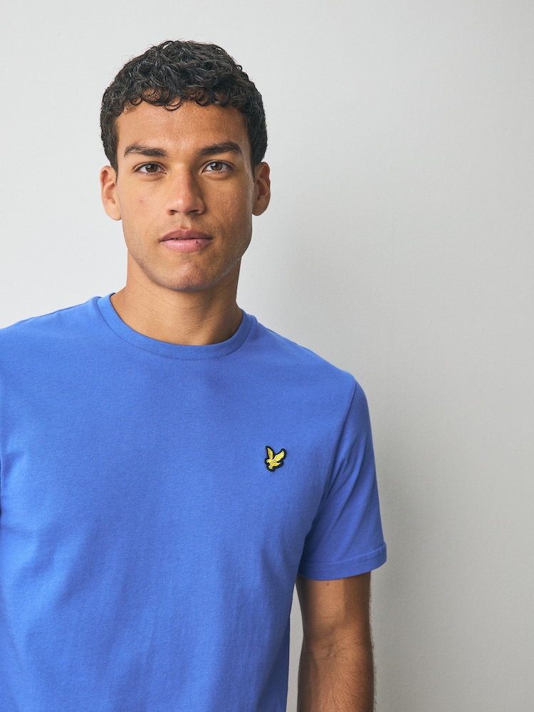 Lyle & Scott Blue Plain 100% Cotton T-Shirt - Image 4 of 5