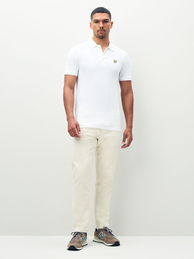 Lyle & Scott White Off Tipped Polo Shirt - Image 2 of 5 Lyle & Scott White Off Tipped Polo Shirt - Image 2 of 5