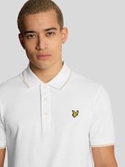 Lyle & Scott White Off Tipped Polo Shirt - Image 4 of 5