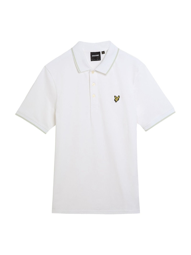 Lyle & Scott White Off Tipped Polo Shirt - Image 5 of 5