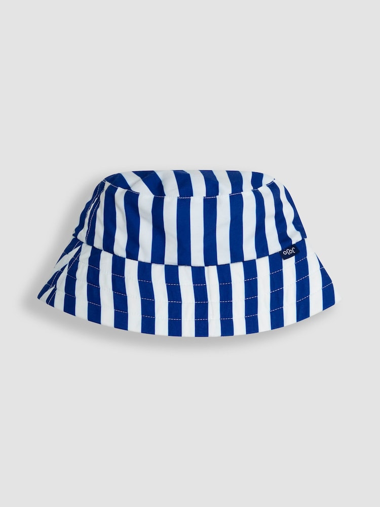 JoJo Maman Bébé Navy Stripe Sun Hat - Image 1 of 3