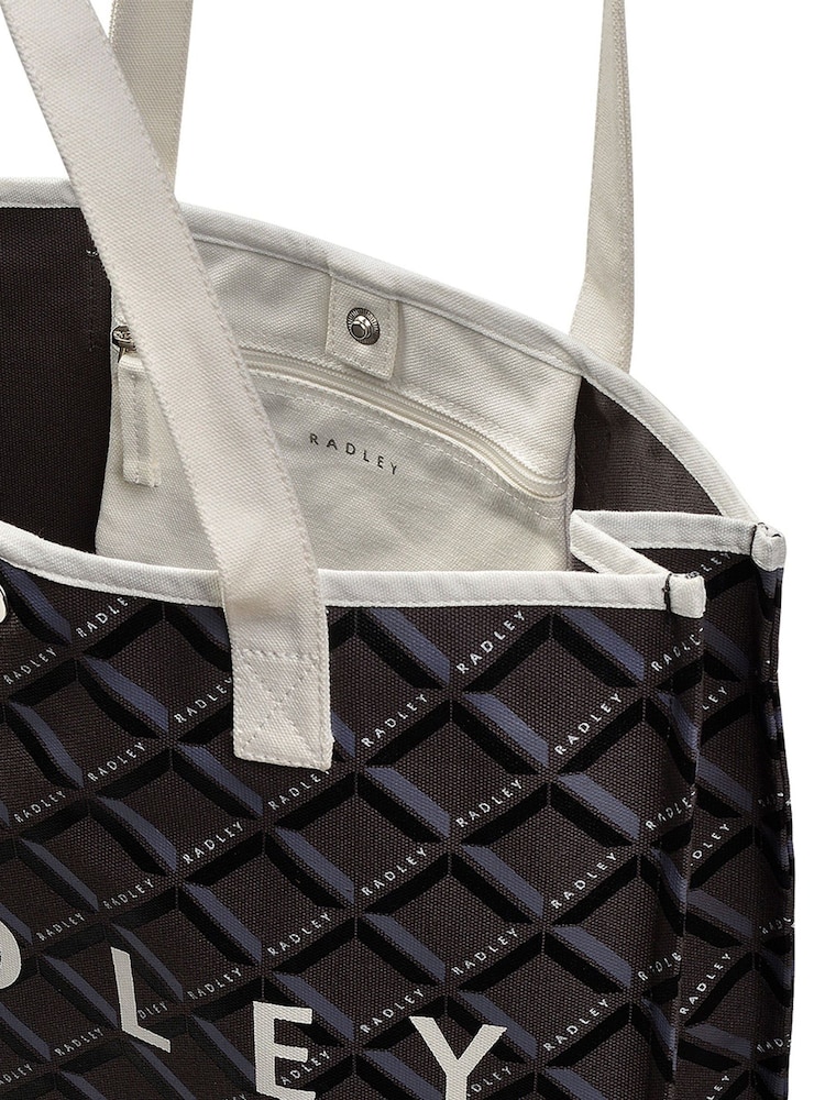 Radley London Grey Geo Open Top Tote Bag - Image 2 of 3