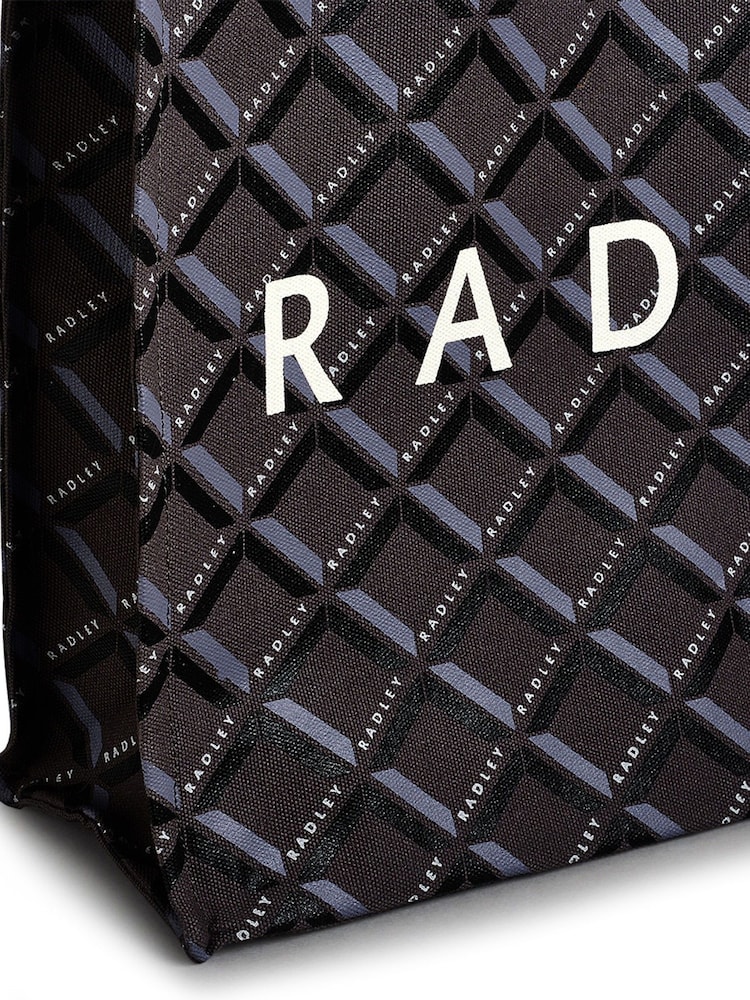 Radley London Grey Geo Open Top Tote Bag - Image 3 of 3