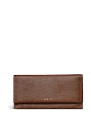 Radley London Oak Street Faux Lizard Flapover Brown Purse - صورة 1 من 4