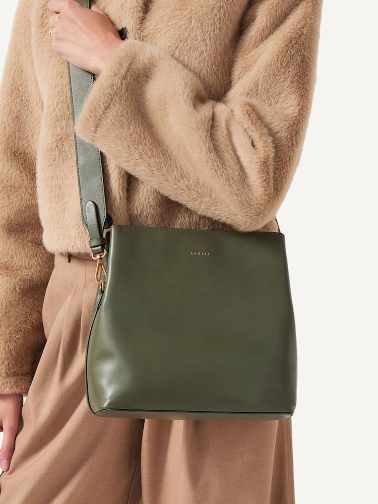 Radley Medium Green Dukes Place Zip Top Cross-Body Bag - Image 1 of 5 Radley Medium Green Dukes Place Zip Top Cross-Body Bag - Image 1 of 5