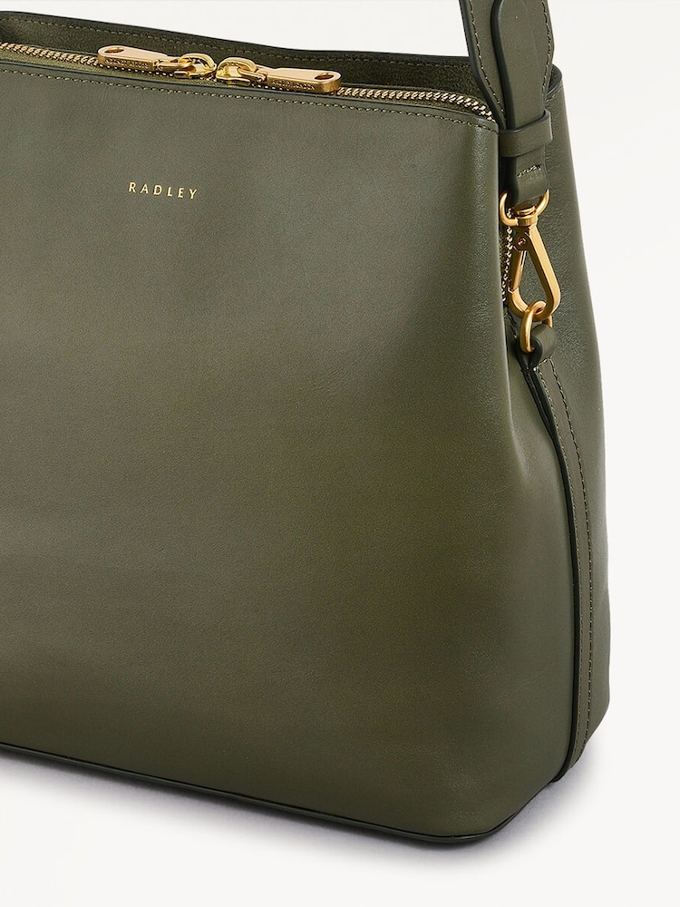 Radley Medium Green Dukes Place Zip Top Cross-Body Bag - Image 5 of 5 Radley Medium Green Dukes Place Zip Top Cross-Body Bag - Image 5 of 5