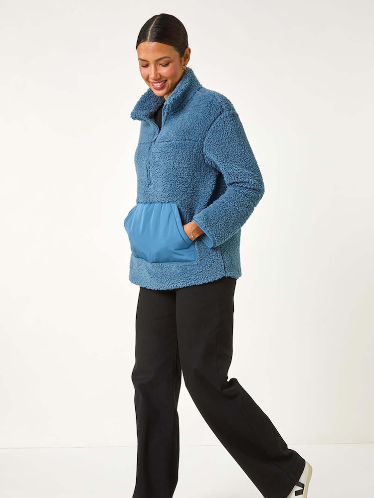 Roman Blue Half Zip Fleece Jacket - Image 1 of 5