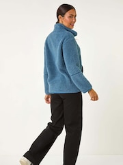 Roman Blue Half Zip Fleece Jacket - Image 3 of 5