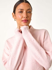 Roman Pink Bobble Stitch Knit Jumper - Image 1 of 6
