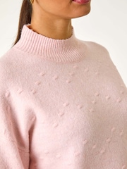 Roman Pink Bobble Stitch Knit Jumper - Image 3 of 6