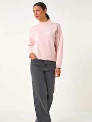 Roman Pink Bobble Stitch Knit Jumper - Image 6 of 6