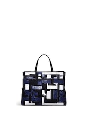 Radley Medium Blue Southwell Gardens Abstract Geo Zip Top Grab Bag - Image 3 of 5