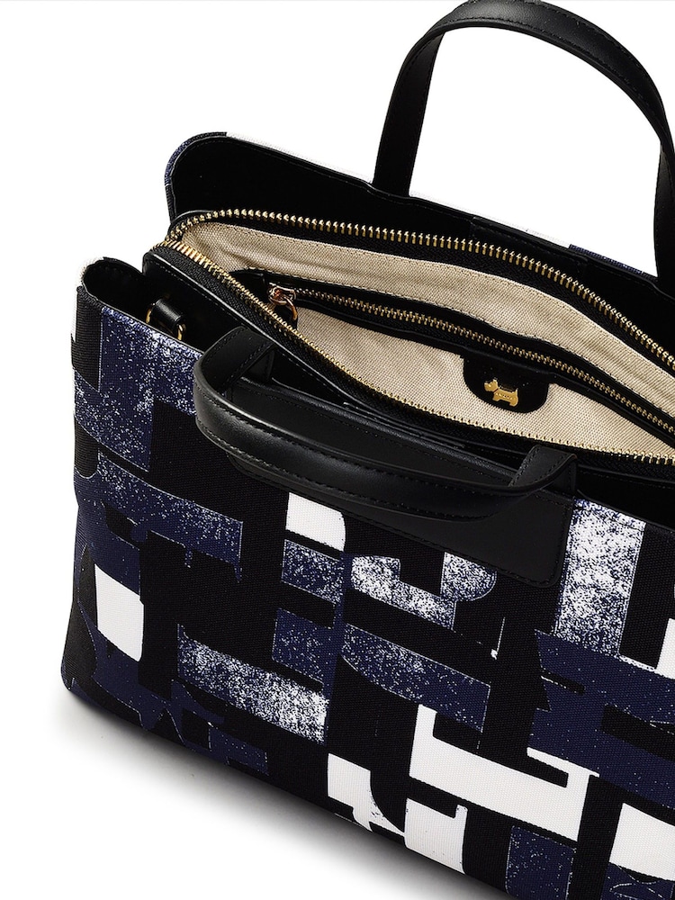 Radley Medium Blue Southwell Gardens Abstract Geo Zip Top Grab Bag - Image 5 of 5