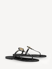 Tory Burch Black Mini Miller Flat Thong Sandals - Image 1 of 4