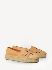 Tory Burch White Ines Multi Strap Platform Espadrille Sandals - Image 1 of 4