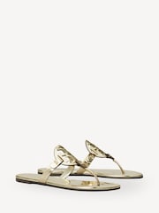 Tory Burch Gold Miller Sandals - Image 1 of 5