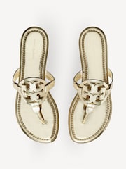 Tory Burch Gold Miller Sandals - Image 3 of 5
