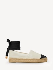 Tory Burch White Cap-Toe Espadrille Sandals - Image 2 of 4