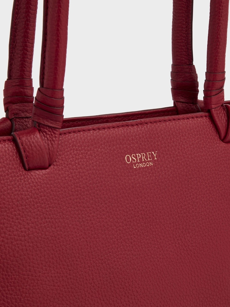 OSPREY LONDON Tan The Collier Leather Shoulder Tote Bag - Image 5 of 5