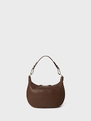 Osprey London The Burleigh Small Leather Hobo Brown Bag - Image 4 of 5