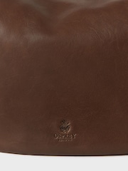 Osprey London The Burleigh Small Leather Hobo Brown Bag - Image 5 of 5