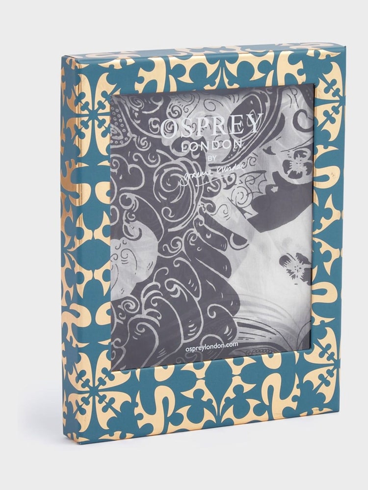 Osprey London The Dancing Boxed Black Scarf - Image 2 of 5