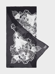 Osprey London The Dancing Boxed Black Scarf - Image 3 of 5