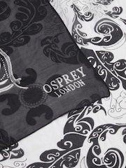 Osprey London The Dancing Boxed Black Scarf - Image 5 of 5