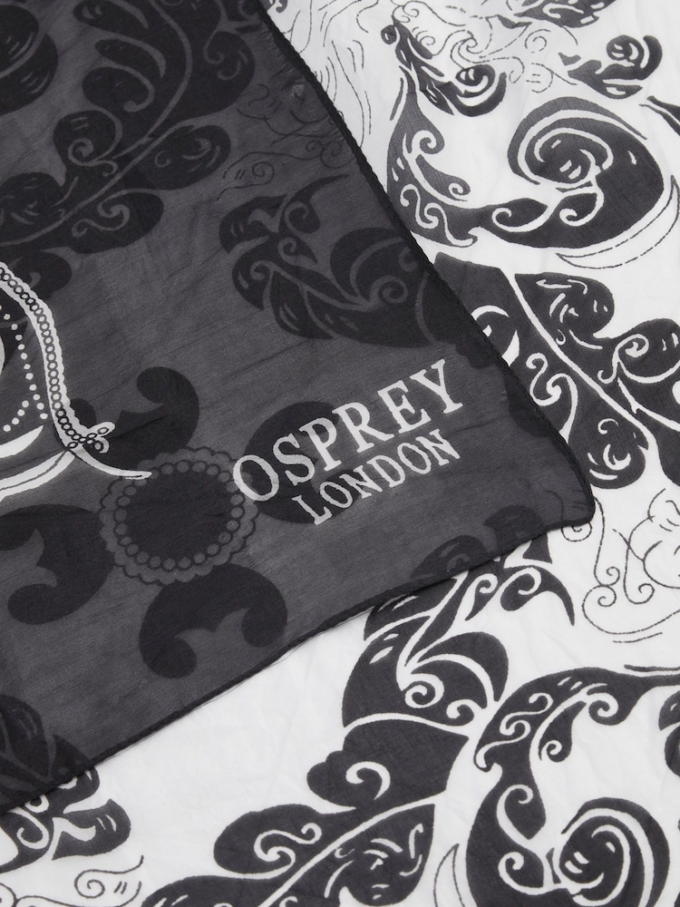 Osprey London The Dancing Boxed Black Scarf - Image 5 of 5