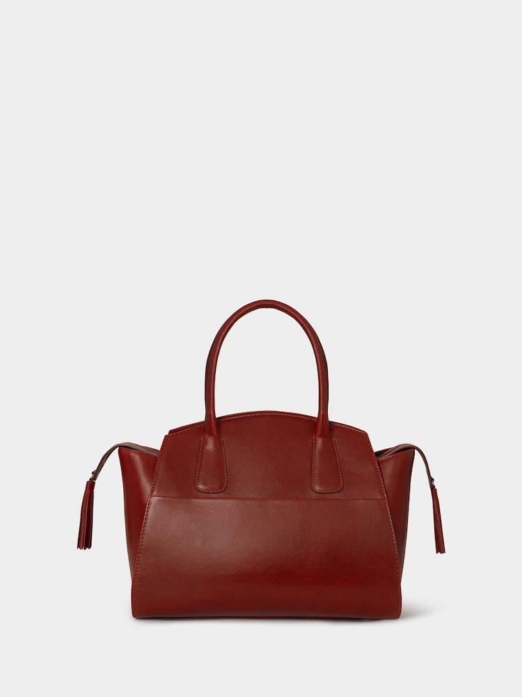 Osprey London Red The Hickstead Leather Work Bag - Image 5 of 6