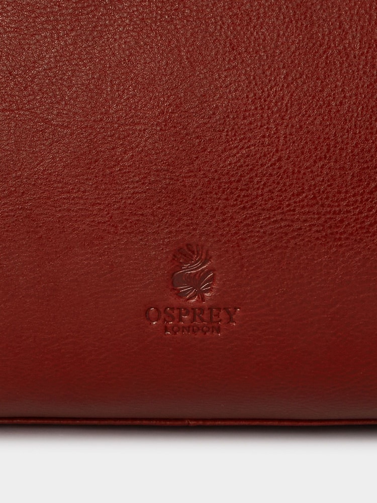 Osprey London Red The Hickstead Leather Work Bag - Image 6 of 6